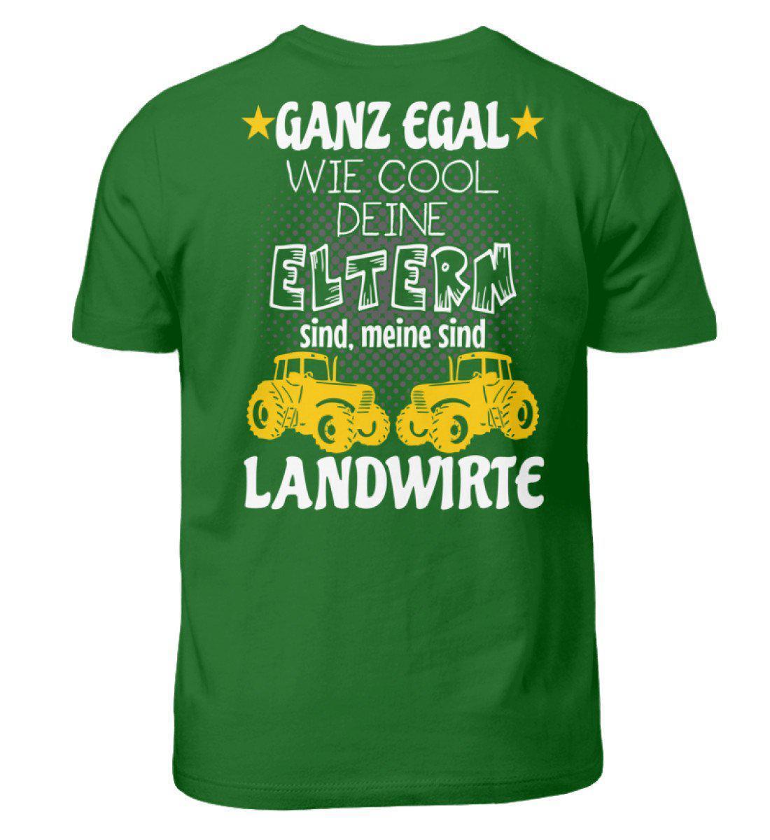 Meine Eltern sind Landwirte (Rückenprint) · Kinder T-Shirt-Kinder T-Shirt-Kelly Green-3/4 (98/104)-Agrarstarz