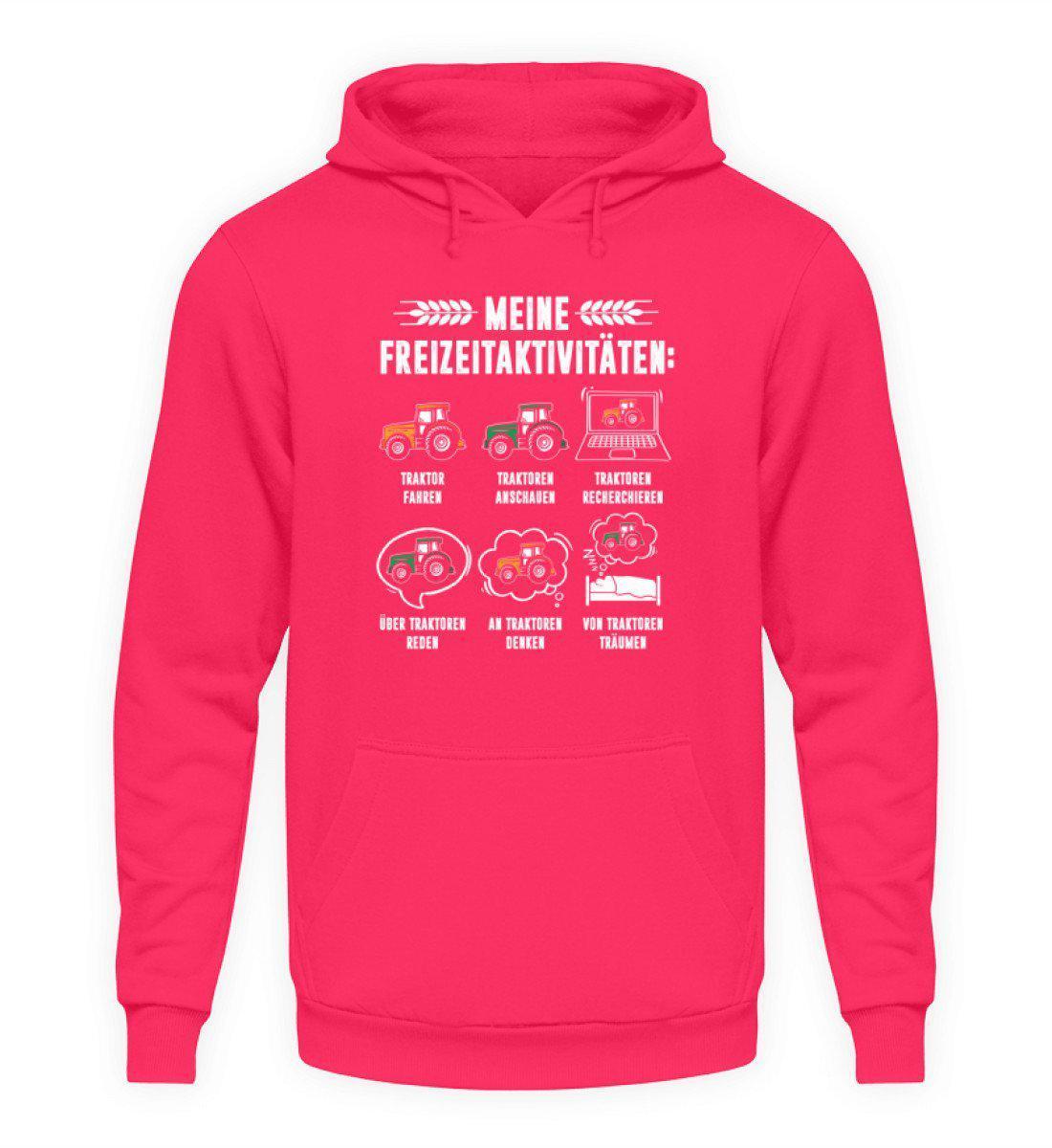 Meine Freizeitaktivitäten · Unisex Kapuzenpullover Hoodie-Unisex Hoodie-Hot Pink-S-Agrarstarz