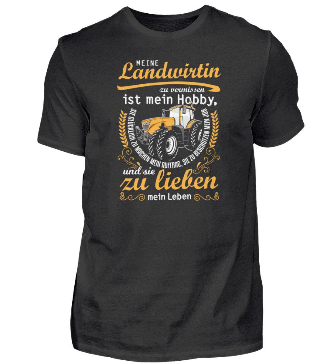 Meine Landwirtin vermissen · Herren T-Shirt-Herren Basic T-Shirt-Black-S-Agrarstarz