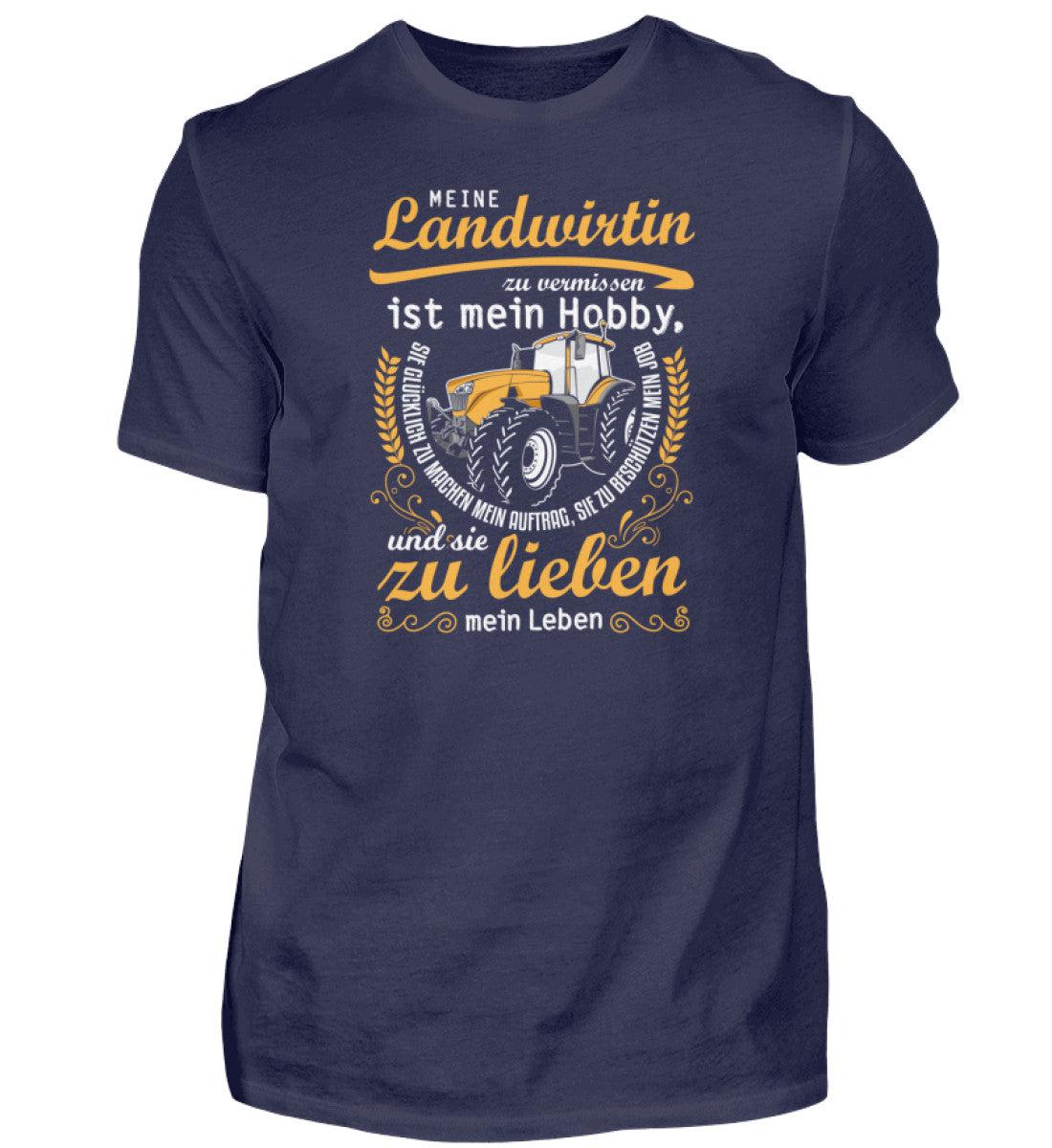 Meine Landwirtin vermissen · Herren T-Shirt-Herren Basic T-Shirt-Navy-S-Agrarstarz