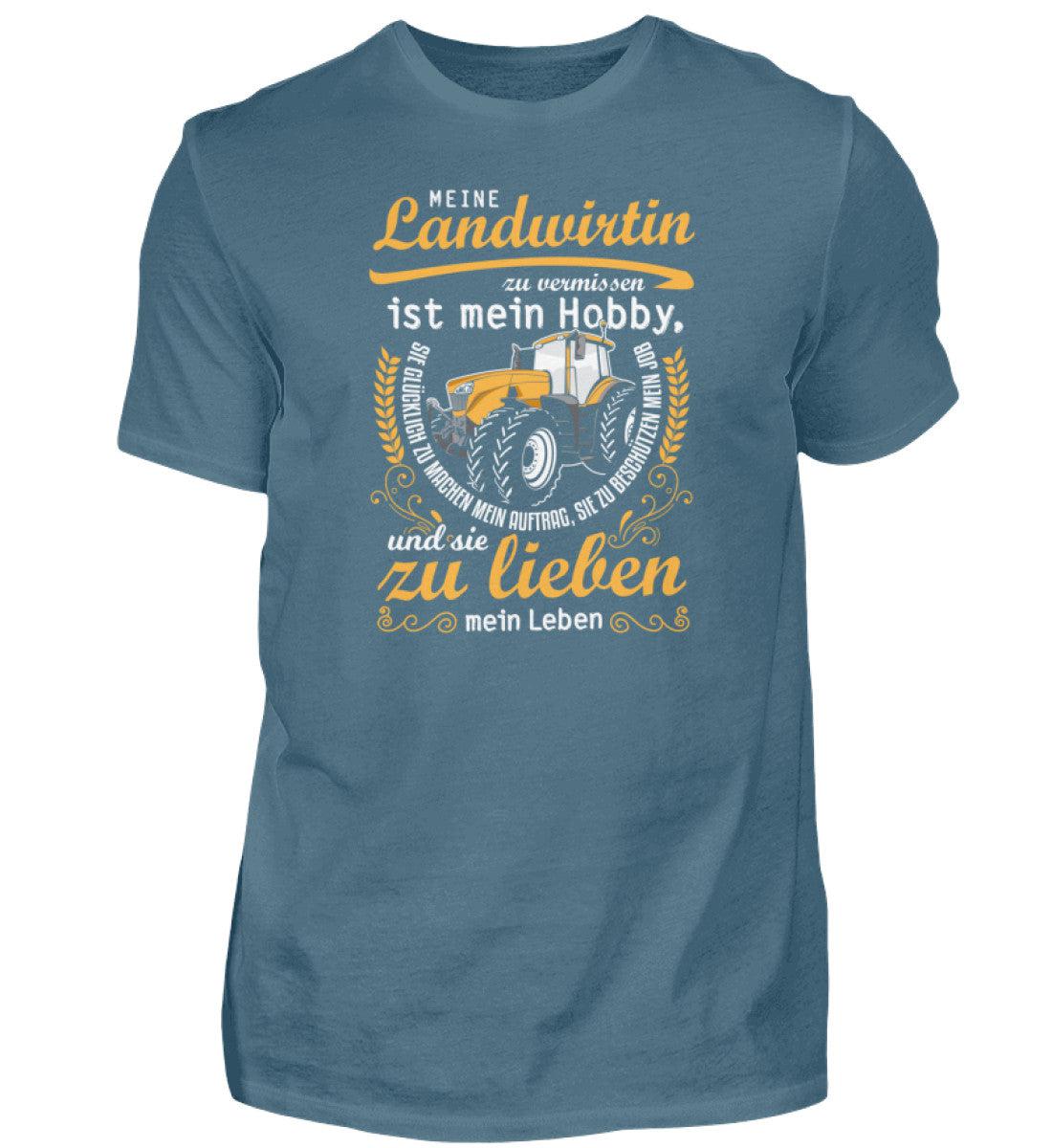 Meine Landwirtin vermissen · Herren T-Shirt-Herren Basic T-Shirt-Stone Blue-S-Agrarstarz