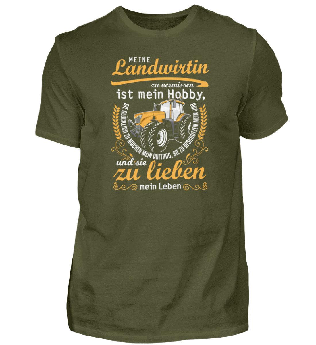 Meine Landwirtin vermissen · Herren T-Shirt-Herren Basic T-Shirt-Urban Khaki-S-Agrarstarz