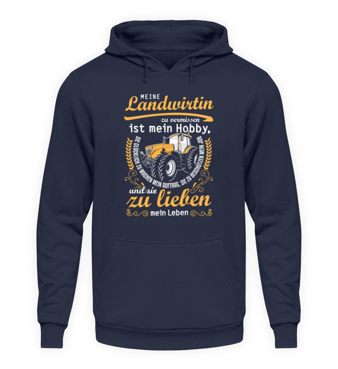 Meine Landwirtin vermissen · Unisex Kapuzenpullover Hoodie-Unisex Hoodie-Oxford Navy-S-Agrarstarz