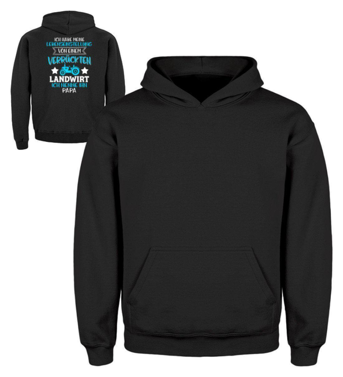 Meine Lebenseinstellung · Kinder Kapuzenpullover Hoodie-Kinder Hoodie-Jet Black-3/4 (98/104)-Agrarstarz