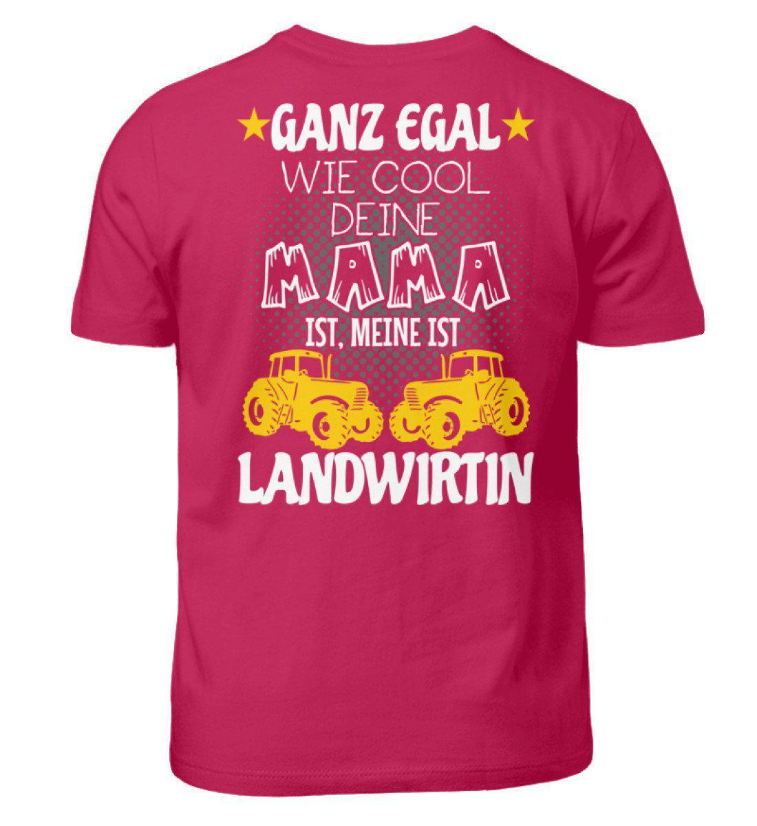 Meine Mama ist Landwirtin (Rückenprint) · Kinder T-Shirt-Kinder T-Shirt-Sorbet-3/4 (98/104)-Agrarstarz