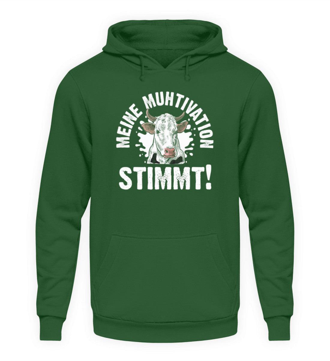 Meine Muhtivation stimmt · Unisex Kapuzenpullover Hoodie-Unisex Hoodie-Bottle Green-S-Agrarstarz
