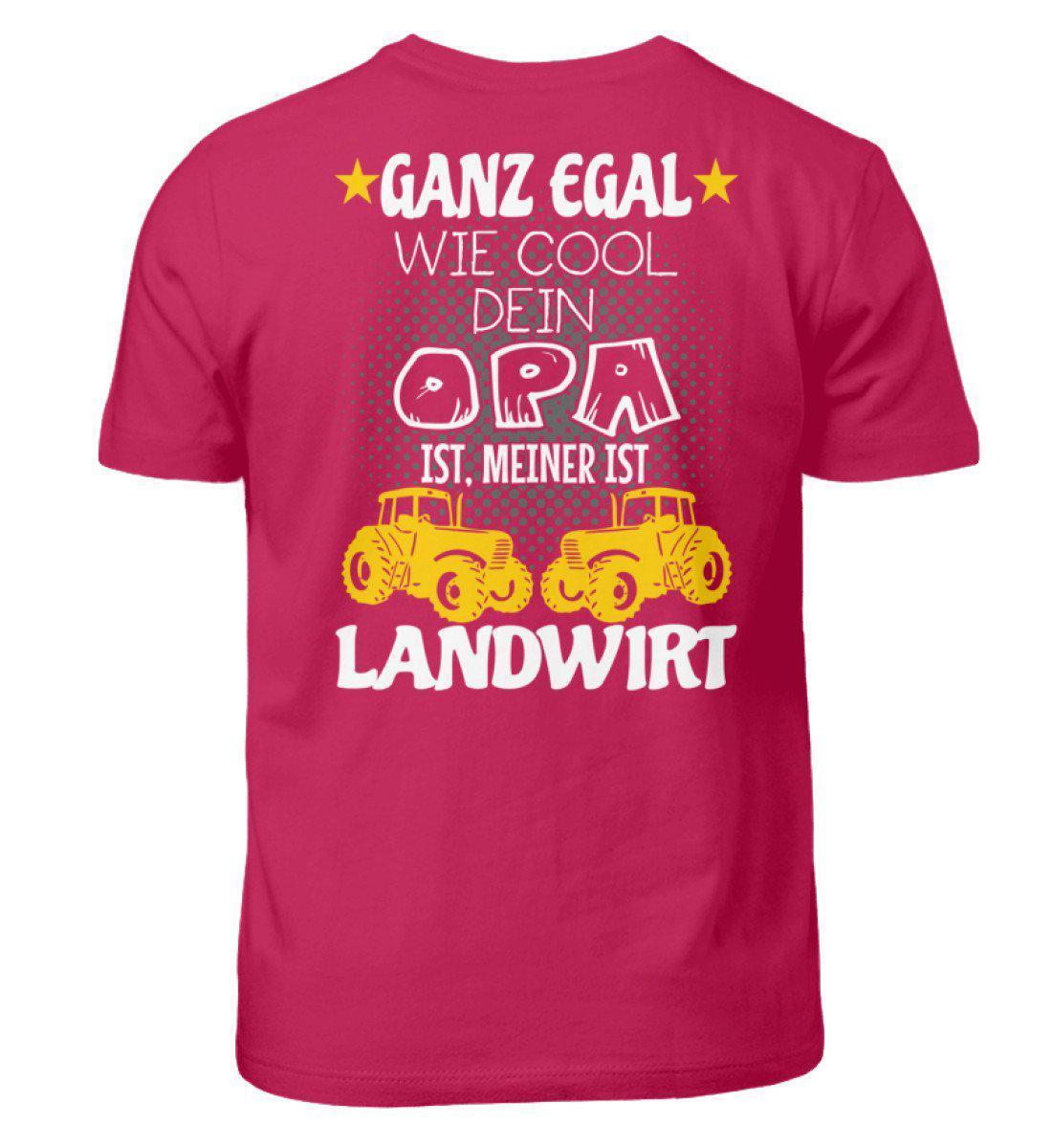 Meine Opa ist Landwirt (Rückenprint) · Kinder T-Shirt-Kinder T-Shirt-Sorbet-3/4 (98/104)-Agrarstarz
