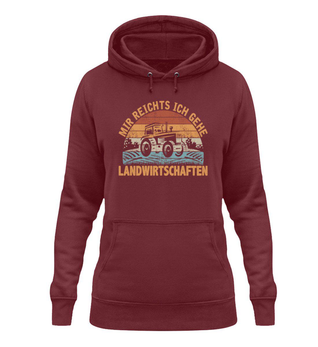 Mir reichts Landwirtschaften Retro · Damen Hoodie-Damen Hoodie-Burgundy-XS-Agrarstarz