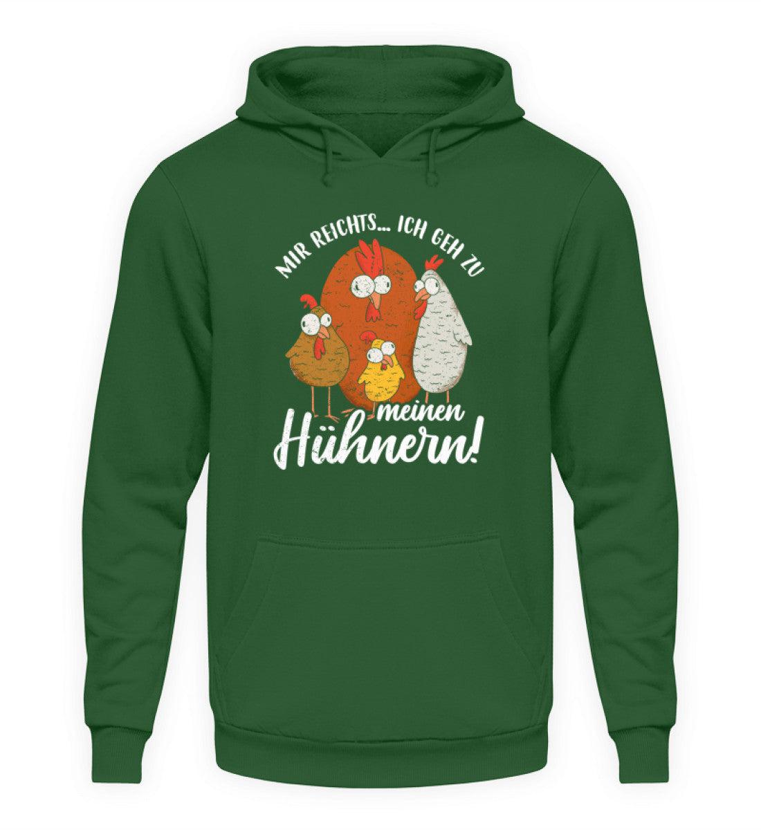 Mir reichts ich geh zu meinen Hühnern · Unisex Kapuzenpullover Hoodie-Unisex Hoodie-Bottle Green-S-Agrarstarz