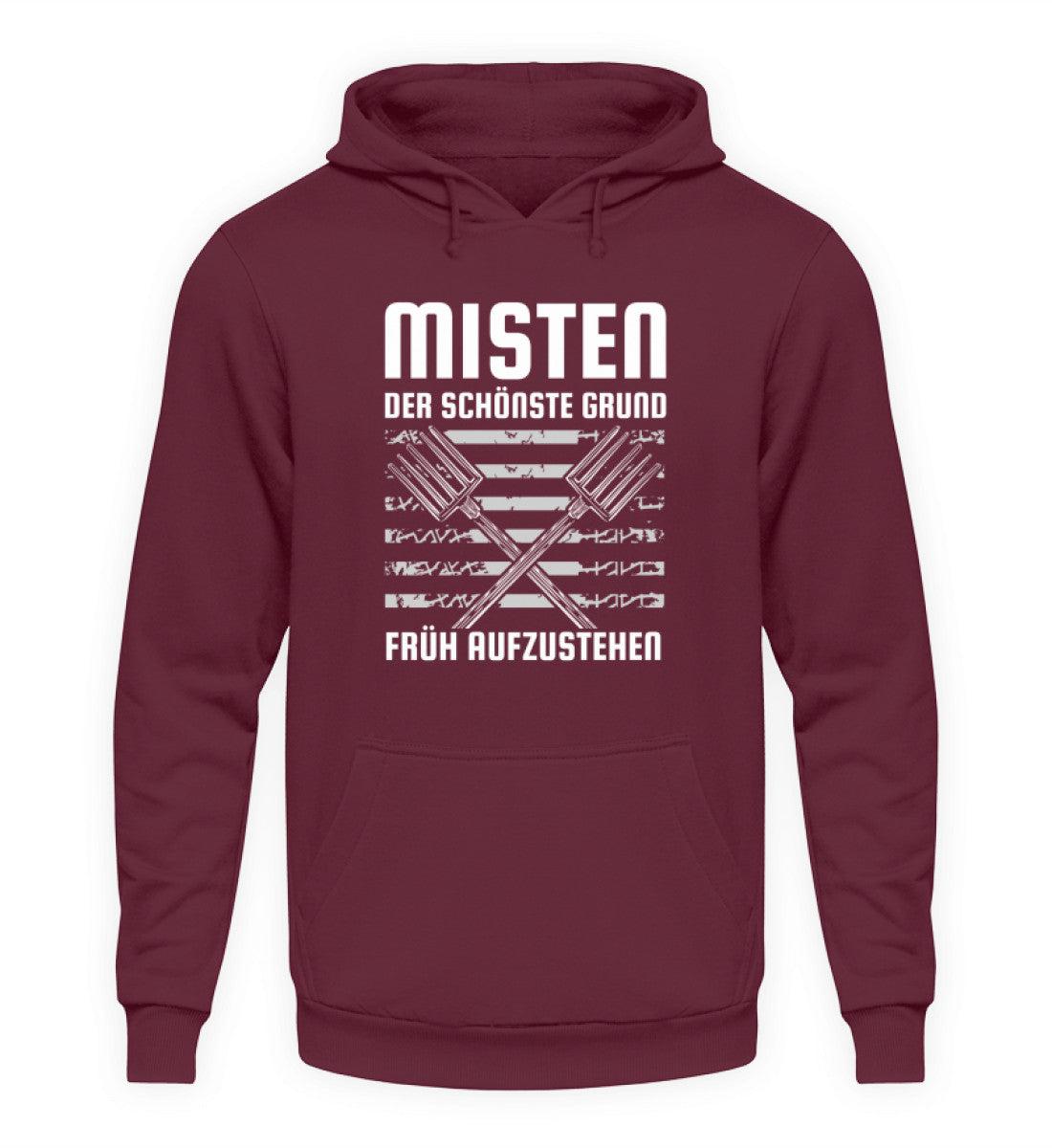 Misten schönste Grund · Unisex Kapuzenpullover Hoodie-Unisex Hoodie-Burgundy-S-Agrarstarz