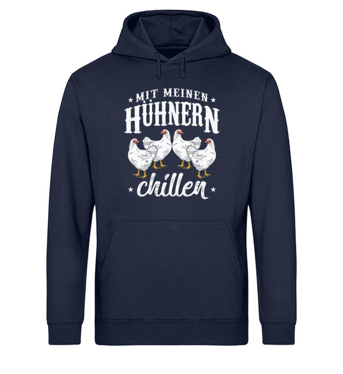 Mit meinen Hühnern chillen · Unisex Organic Hoodie-Drummer Hoodie ST/ST-French Navy-XS-Agrarstarz