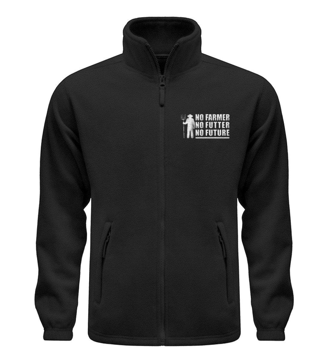 No Farmer no Futter · Fleece Jacke mit Stick-Fleece Jacke mit Stick-Black-S-Agrarstarz