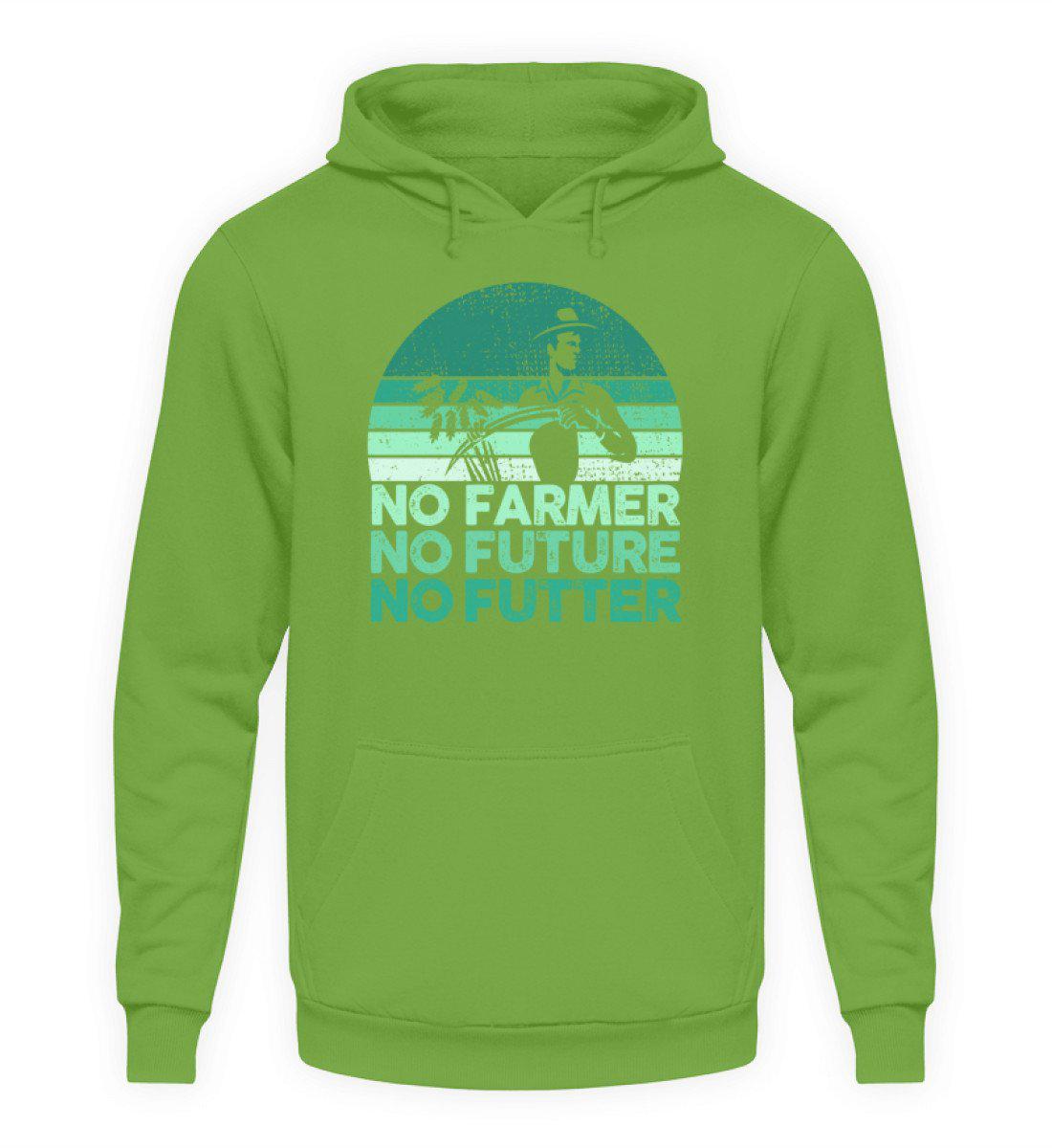 No Farmer no Futter · Unisex Kapuzenpullover Hoodie-Unisex Hoodie-LimeGreen-L-Agrarstarz