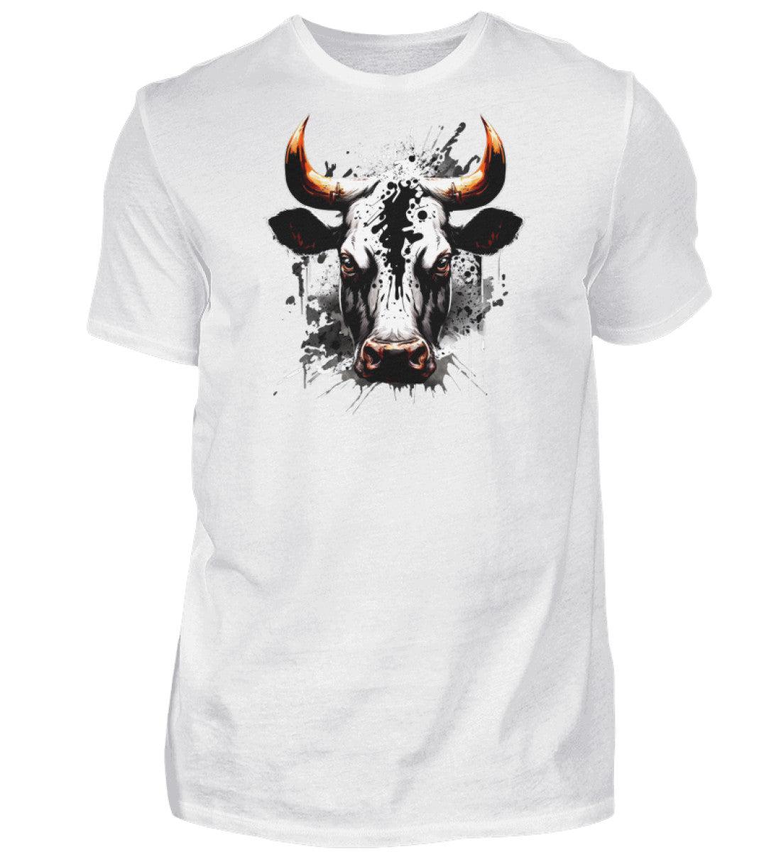 Ochse Wasserfarben 1 · Herren T-Shirt-Herren Basic T-Shirt-White-S-Agrarstarz