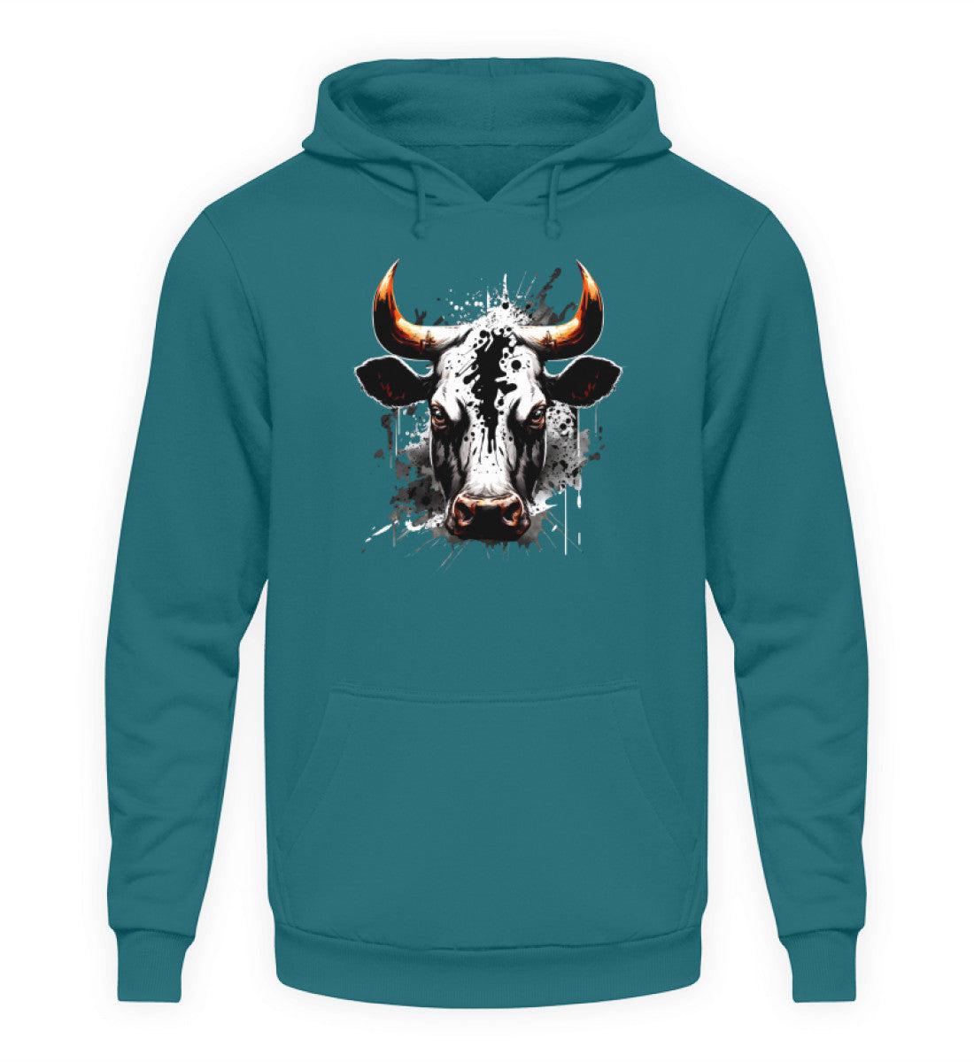 Ochse Wasserfarben 1 · Unisex Kapuzenpullover Hoodie-Unisex Hoodie-Airforce Blue-XS-Agrarstarz