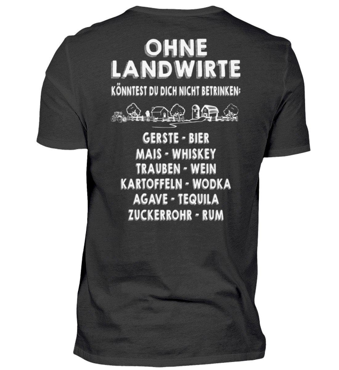 Ohne Landwirte kein Trinken · Herren T-Shirt-Herren Basic T-Shirt-Black-S-Agrarstarz
