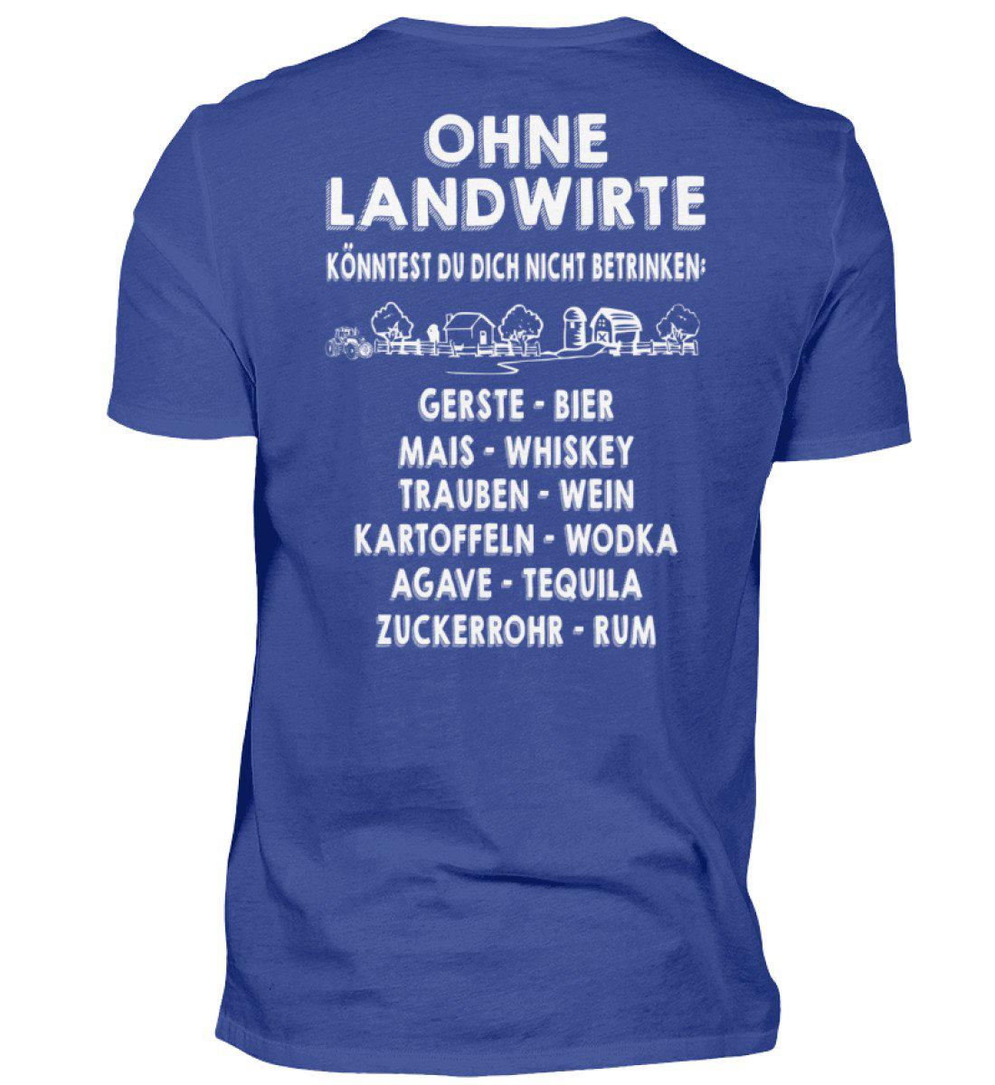Ohne Landwirte kein Trinken · Herren T-Shirt-Herren Basic T-Shirt-Royal Blue-S-Agrarstarz