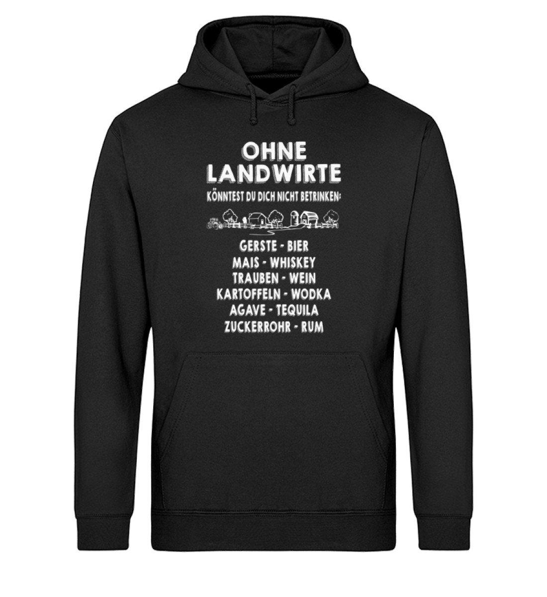 Ohne Landwirte kein Trinken · Unisex Organic Hoodie-Drummer Hoodie ST/ST-Black-XS-Agrarstarz