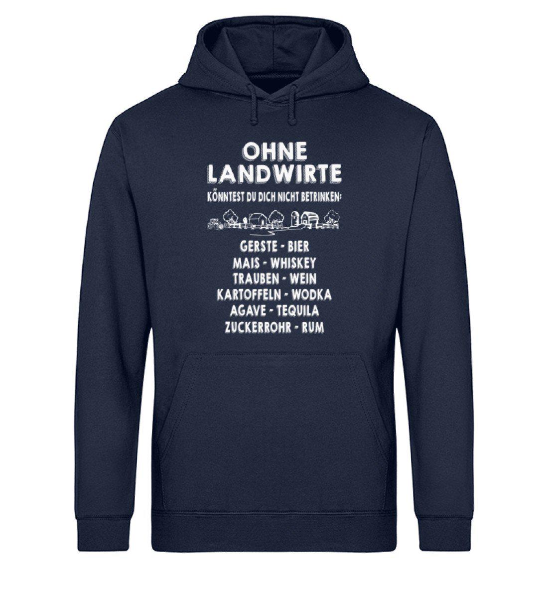 Ohne Landwirte kein Trinken · Unisex Organic Hoodie-Drummer Hoodie ST/ST-French Navy-XS-Agrarstarz