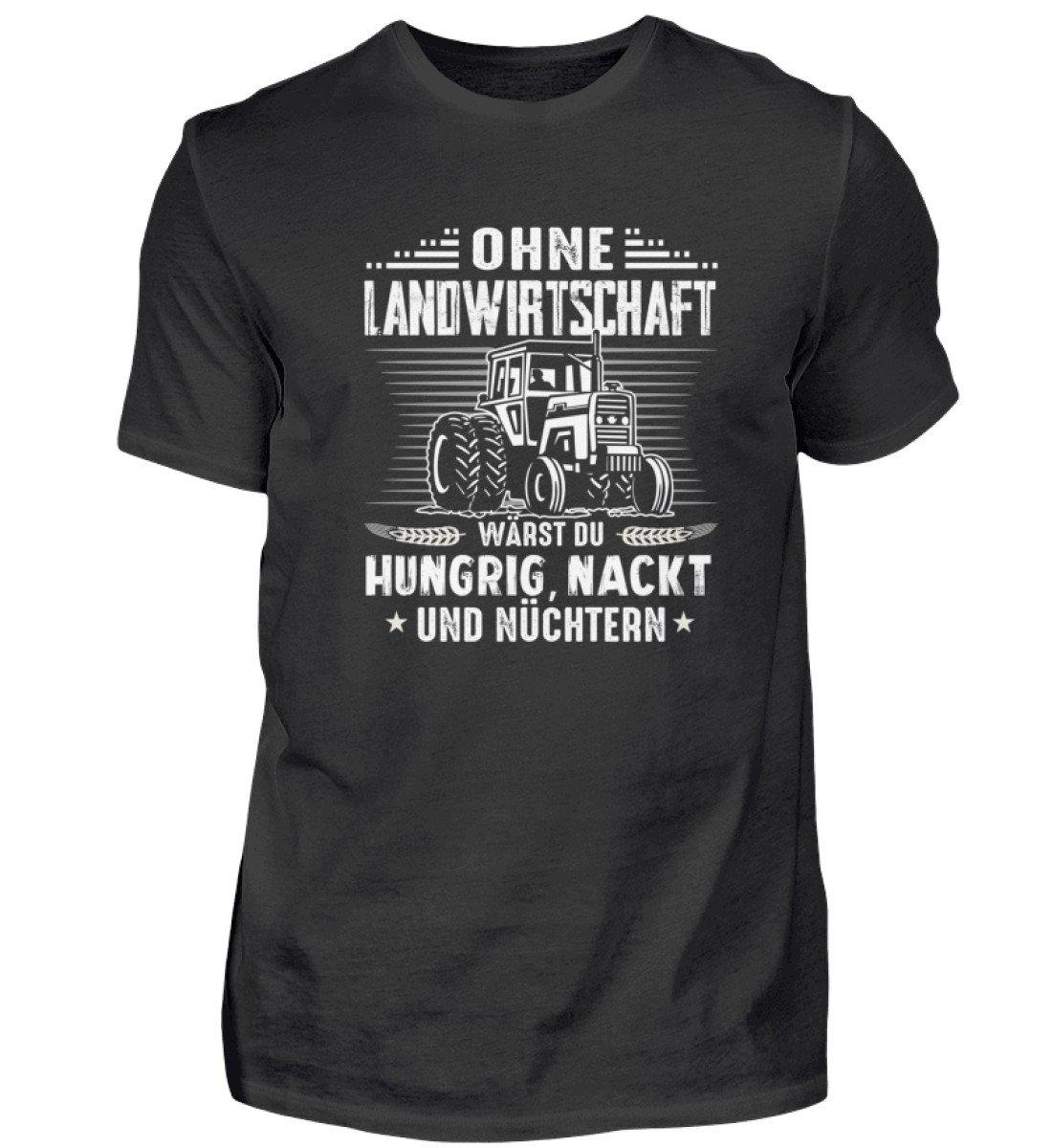 Ohne Landwirtschaft · Herren T-Shirt-Herren Basic T-Shirt-Black-S-Agrarstarz