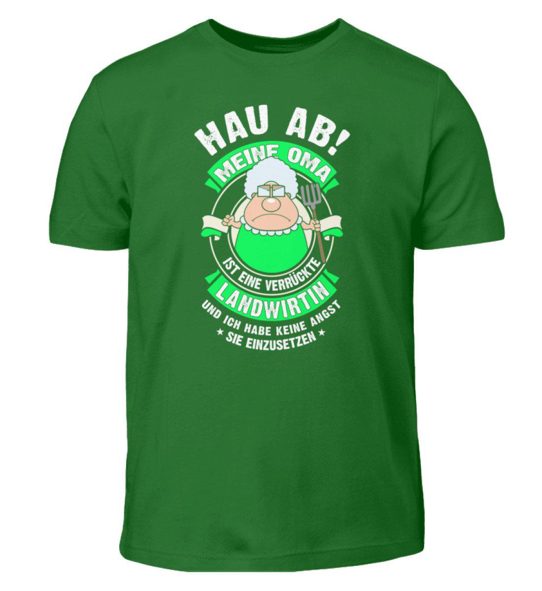 Oma verrückte Landwirtin · Kinder T-Shirt-Kinder T-Shirt-Kelly Green-3/4 (98/104)-Agrarstarz