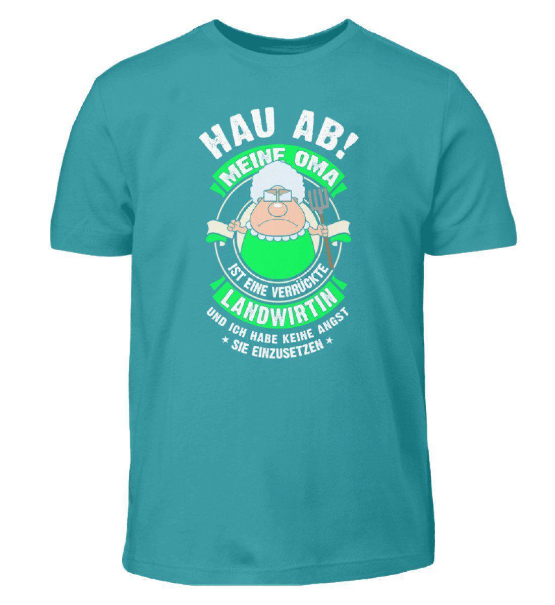 Oma verrückte Landwirtin · Kinder T-Shirt-Kinder T-Shirt-Swimming Pool-3/4 (98/104)-Agrarstarz