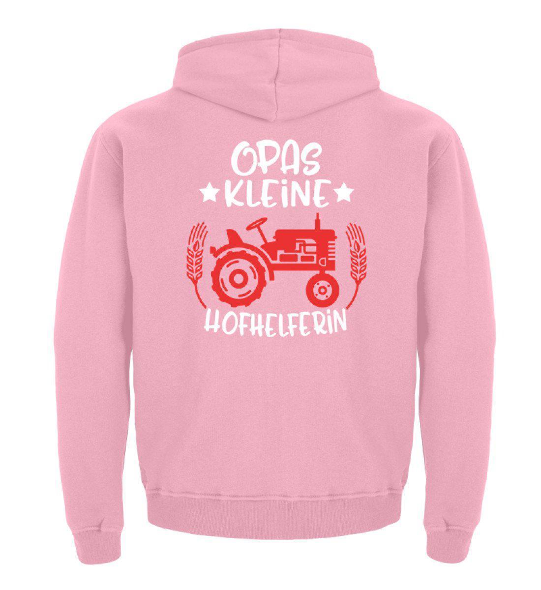 Opas kleine Hofhelferin · Kinder Kapuzenpullover Hoodie-Kinder Hoodie-Baby Pink-12/14 (152/164)-Agrarstarz
