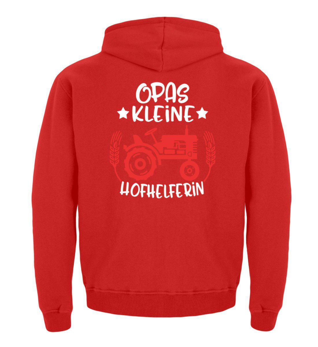 Opas kleine Hofhelferin · Kinder Kapuzenpullover Hoodie-Kinder Hoodie-Fire Red-12/14 (152/164)-Agrarstarz