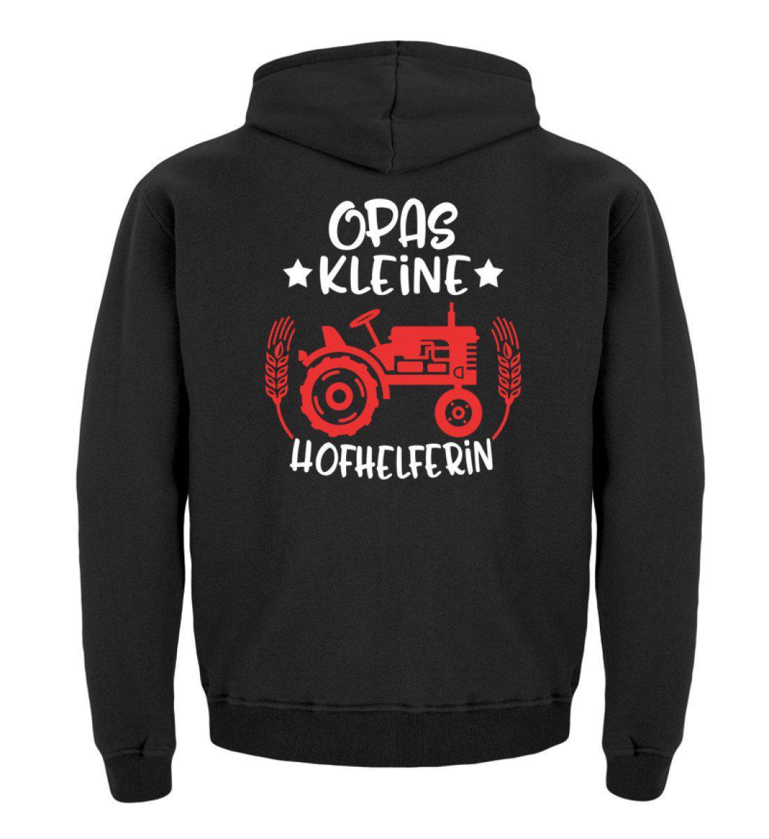 Opas kleine Hofhelferin · Kinder Kapuzenpullover Hoodie-Kinder Hoodie-Jet Black-12/14 (152/164)-Agrarstarz