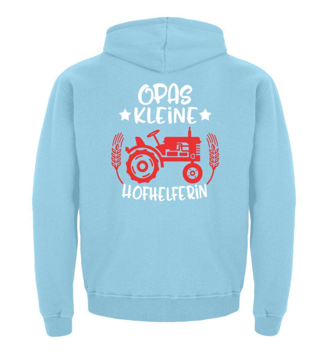 Opas kleine Hofhelferin · Kinder Kapuzenpullover Hoodie-Kinder Hoodie-Sky Blue-12/14 (152/164)-Agrarstarz