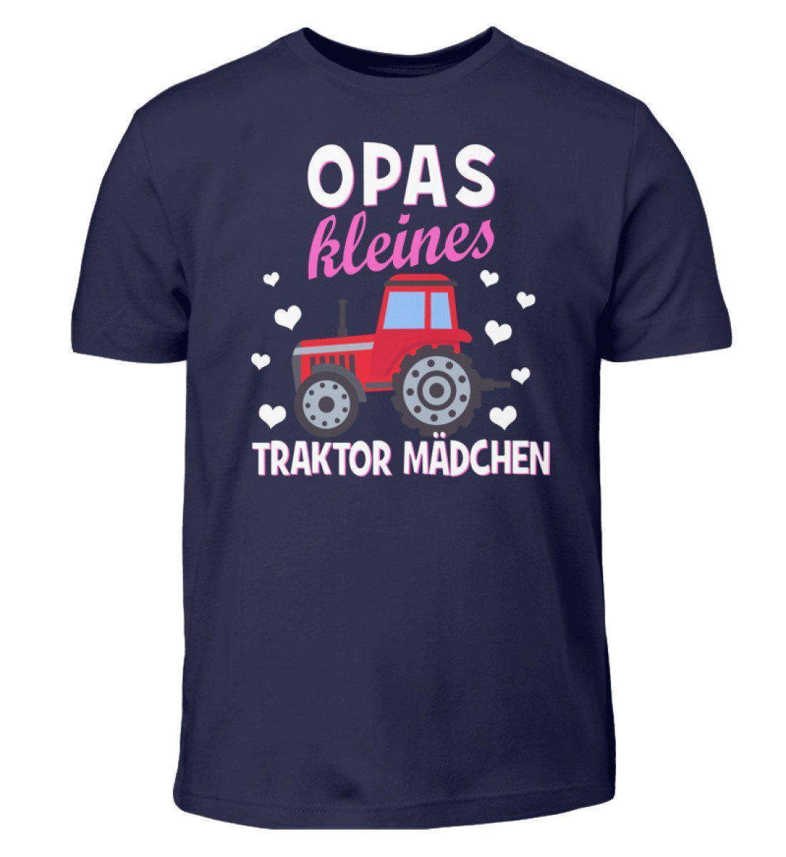 Opas kleines Traktor Mädchen · Kinder T-Shirt-Kinder T-Shirt-Navy-3/4 (98/104)-Agrarstarz