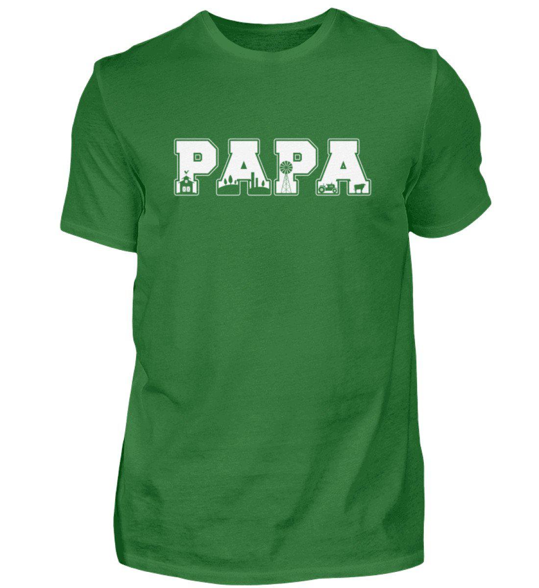 Papa Landwirtschaft · Herren T-Shirt-Herren Basic T-Shirt-Kelly Green-S-Agrarstarz