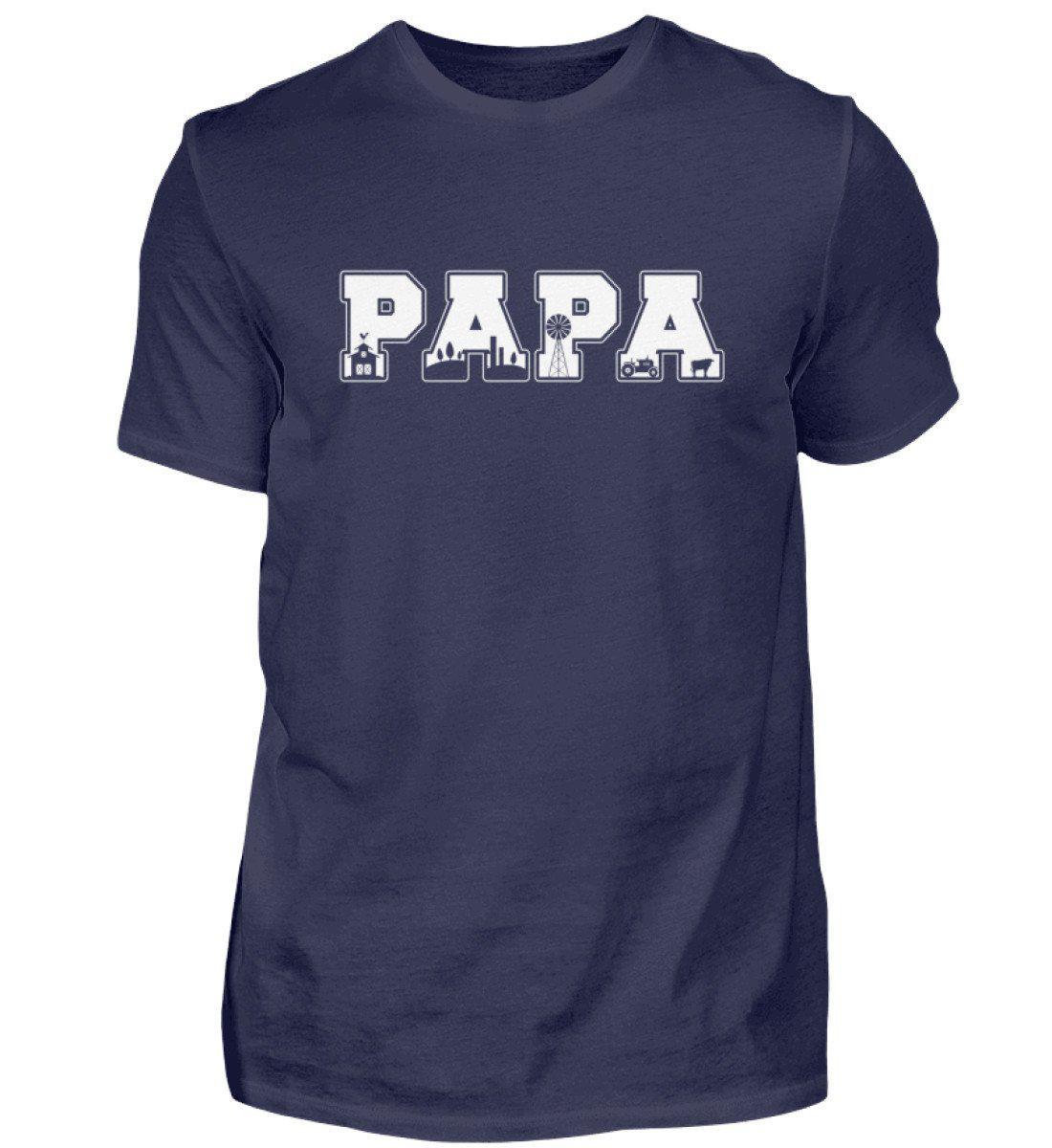 Papa Landwirtschaft · Herren T-Shirt-Herren Basic T-Shirt-Navy-S-Agrarstarz