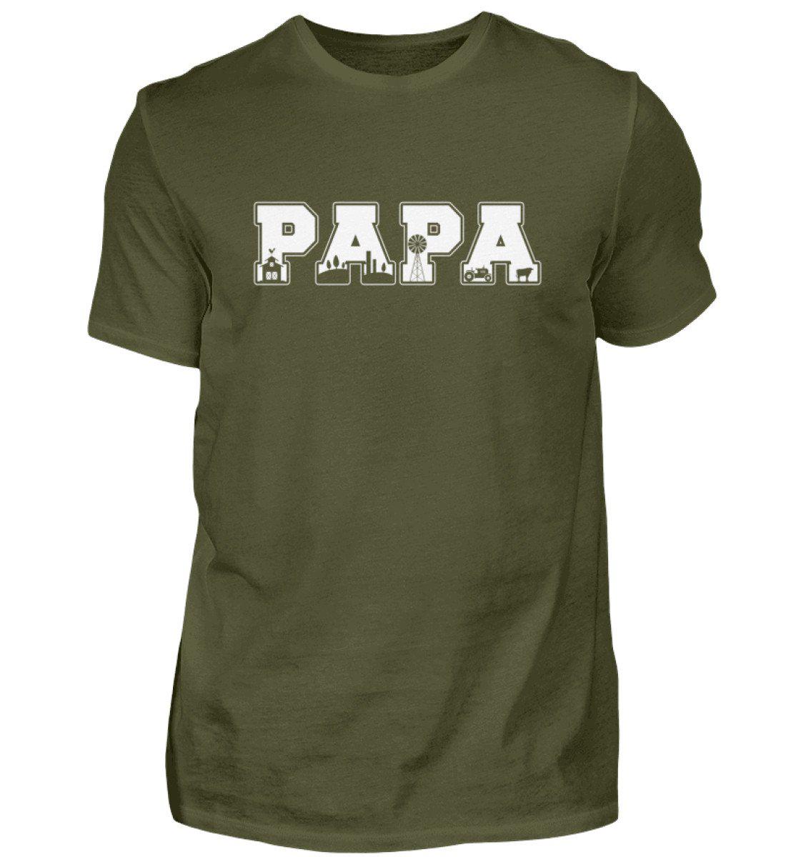 Papa Landwirtschaft · Herren T-Shirt-Herren Basic T-Shirt-Urban Khaki-S-Agrarstarz