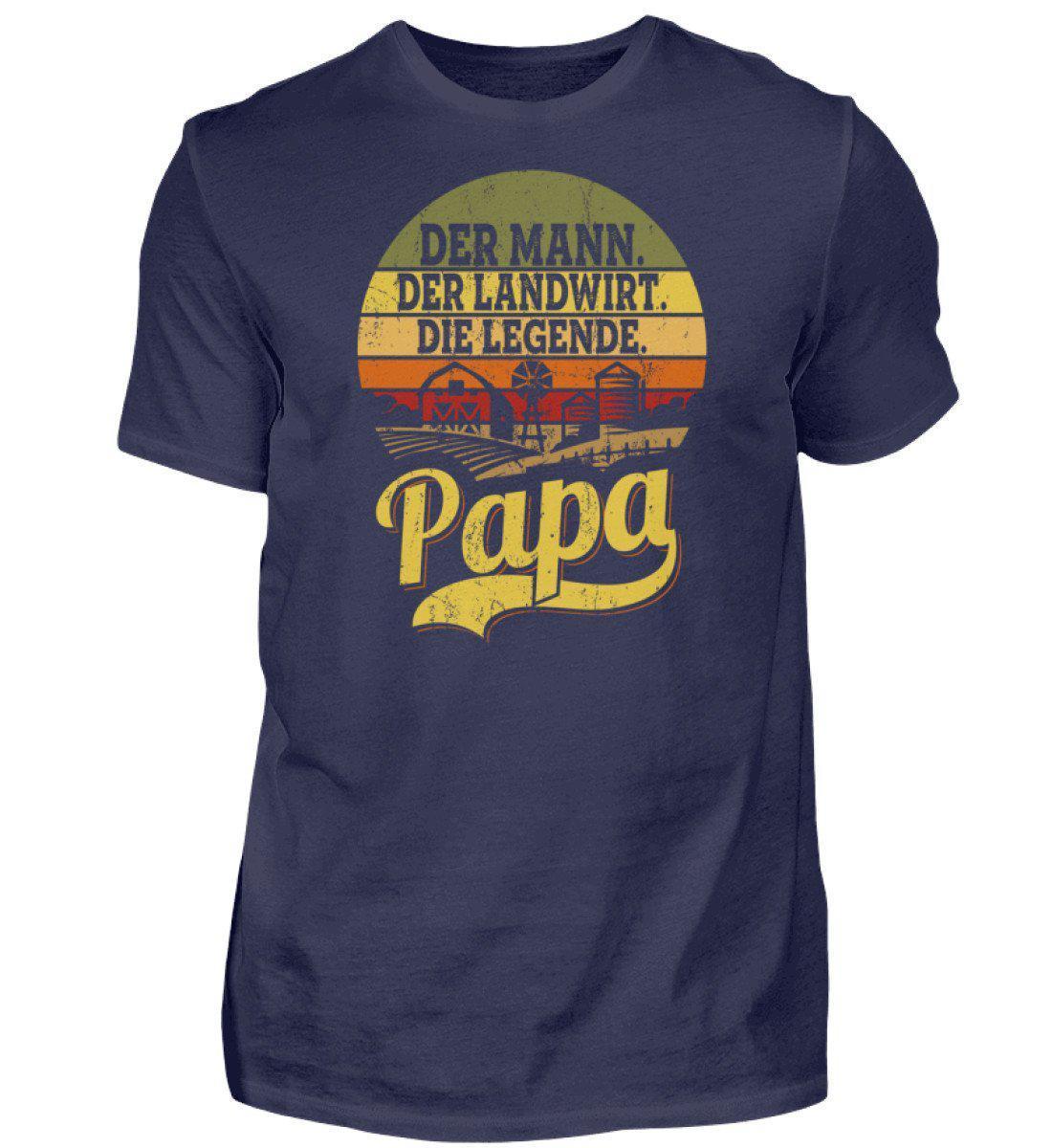 Papa Legende Retro · Herren T-Shirt-Herren Basic T-Shirt-Navy-S-Agrarstarz