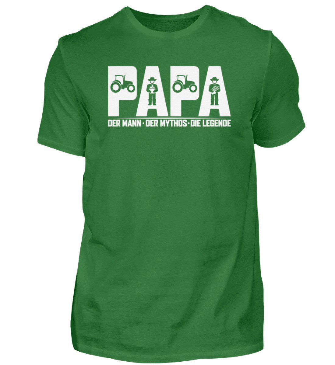Papa Traktor Held · Herren T-Shirt-Herren Basic T-Shirt-Kelly Green-S-Agrarstarz