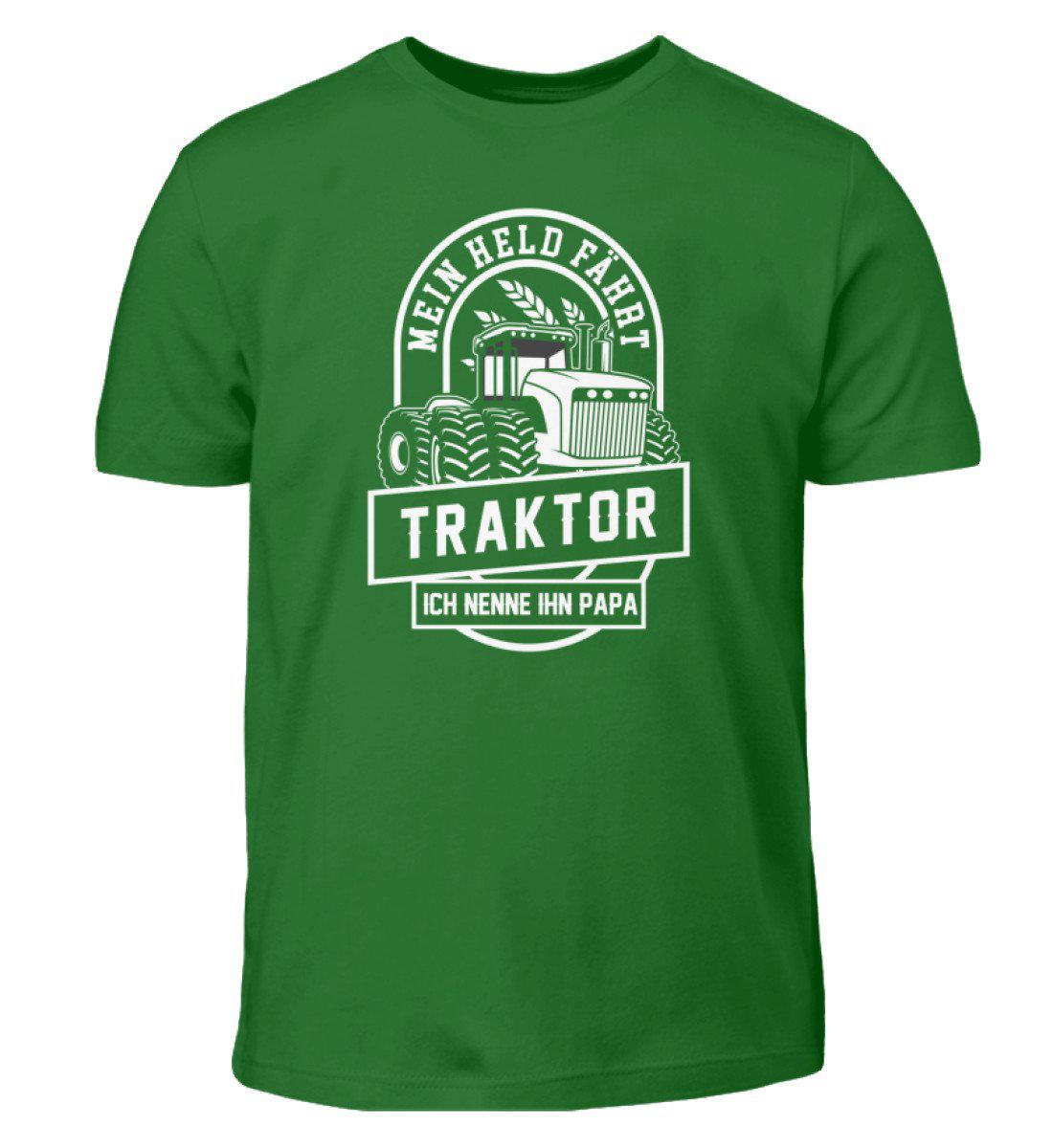 Papa Traktor Held · Kinder T-Shirt-Kinder T-Shirt-Kelly Green-3/4 (98/104)-Agrarstarz