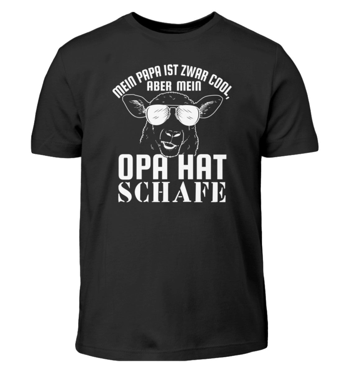 Papa ist cool aber Opa hat Schafe · Kinder T-Shirt-Kinder T-Shirt-Black-12/14 (152/164)-Agrarstarz