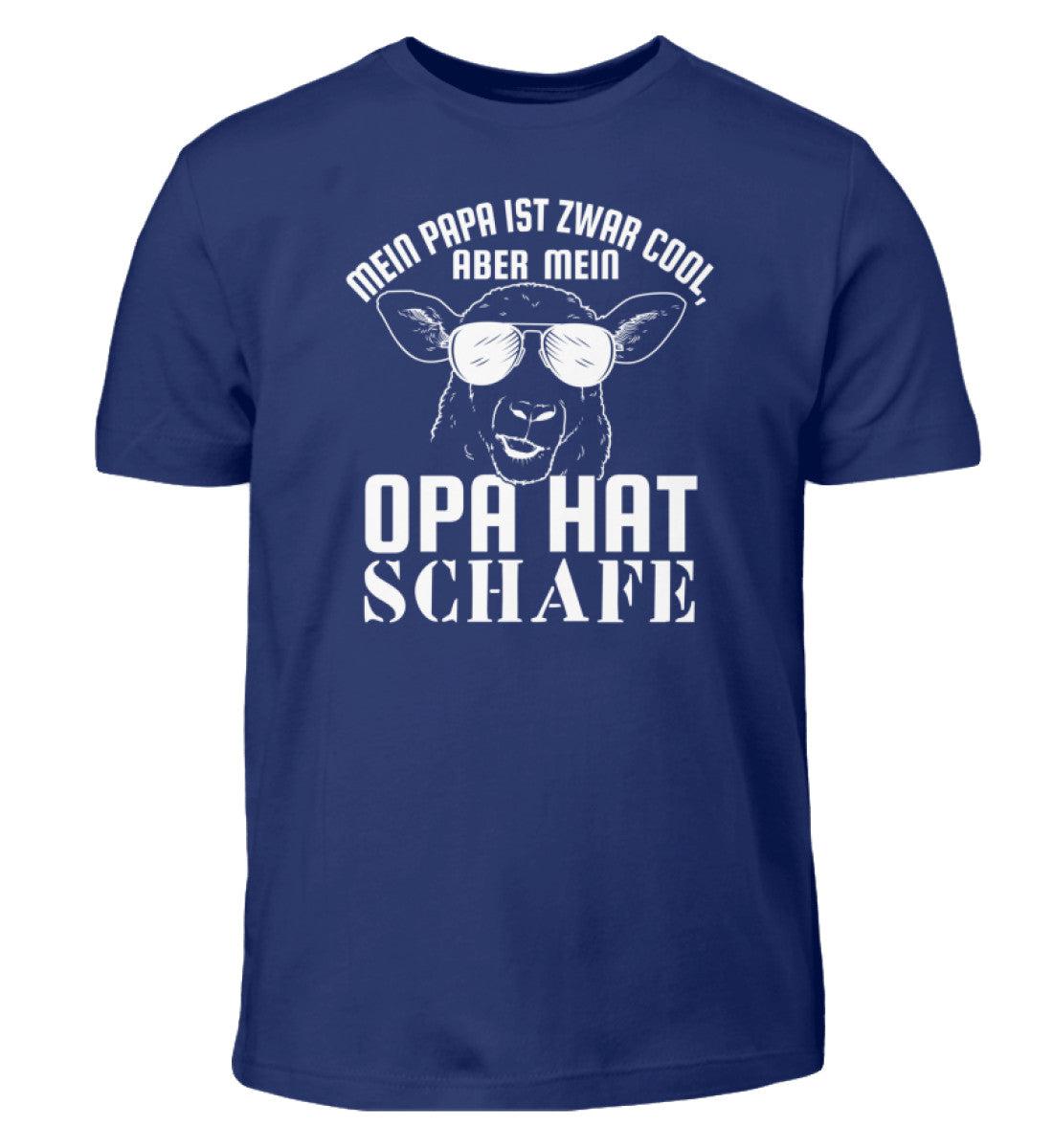 Papa ist cool aber Opa hat Schafe · Kinder T-Shirt-Kinder T-Shirt-Indigo-12/14 (152/164)-Agrarstarz