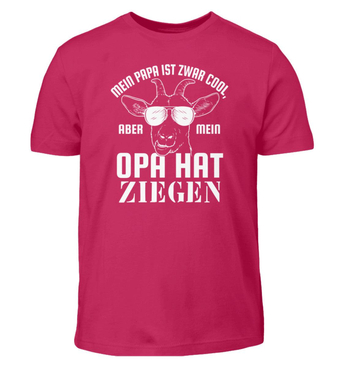 Papa ist cool aber Opa hat Ziegen · Kinder T-Shirt-Kinder T-Shirt-Sorbet-12/14 (152/164)-Agrarstarz