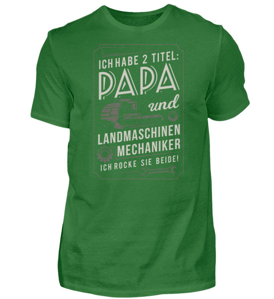 Papa und Landmaschinenmechaniker · Herren T-Shirt-Herren Basic T-Shirt-Kelly Green-S-Agrarstarz