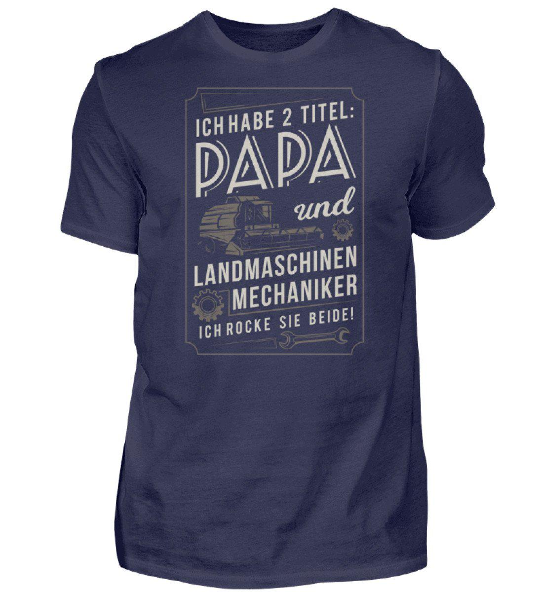 Papa und Landmaschinenmechaniker · Herren T-Shirt-Herren Basic T-Shirt-Navy-S-Agrarstarz