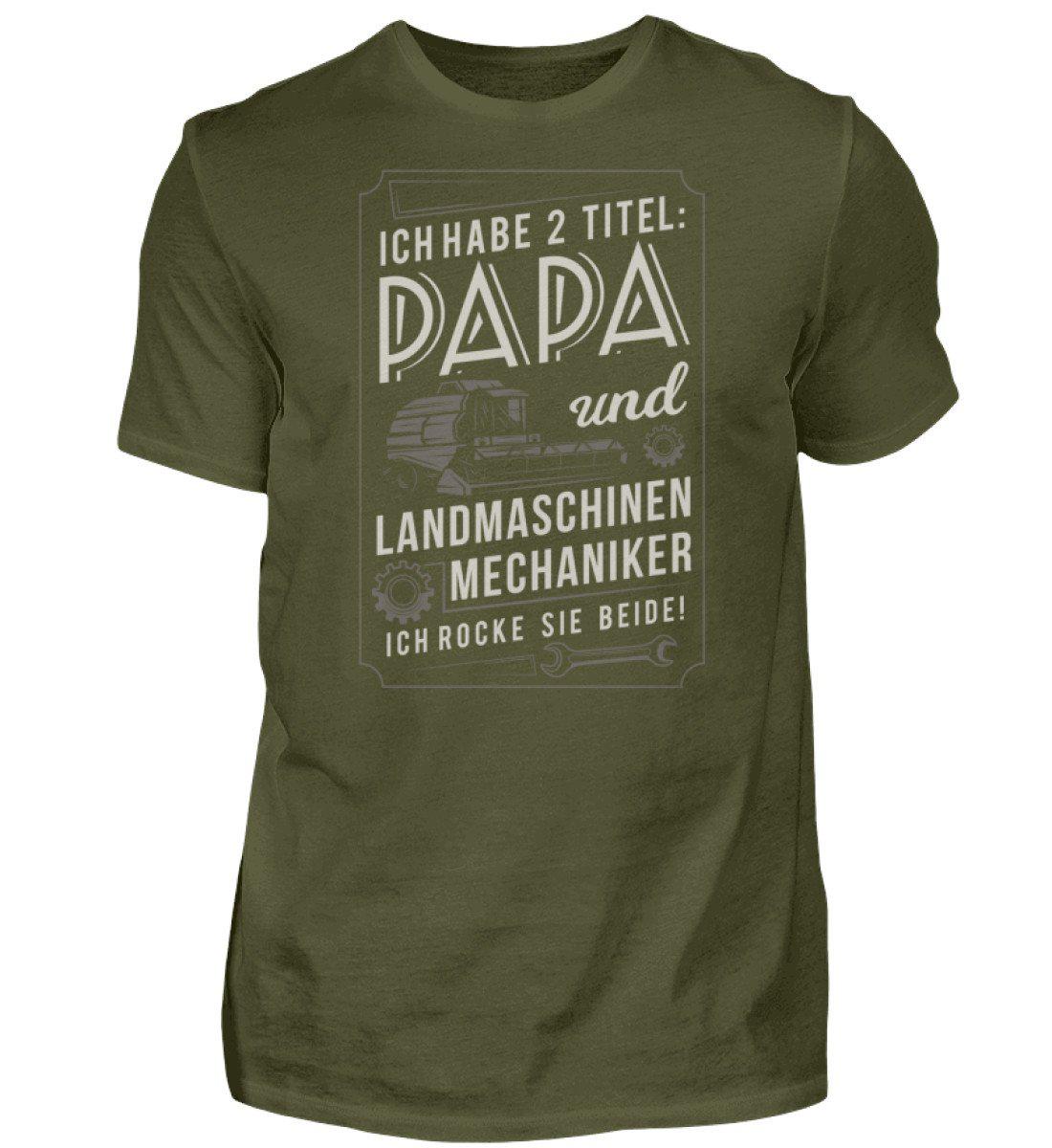 Papa und Landmaschinenmechaniker · Herren T-Shirt-Herren Basic T-Shirt-Urban Khaki-S-Agrarstarz