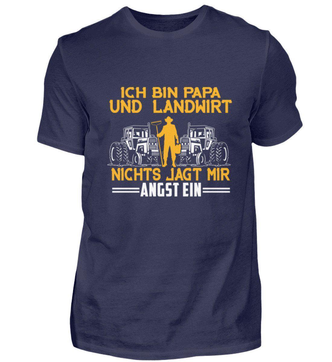 Papa und Landwirt · Herren T-Shirt-Herren Basic T-Shirt-Navy-S-Agrarstarz