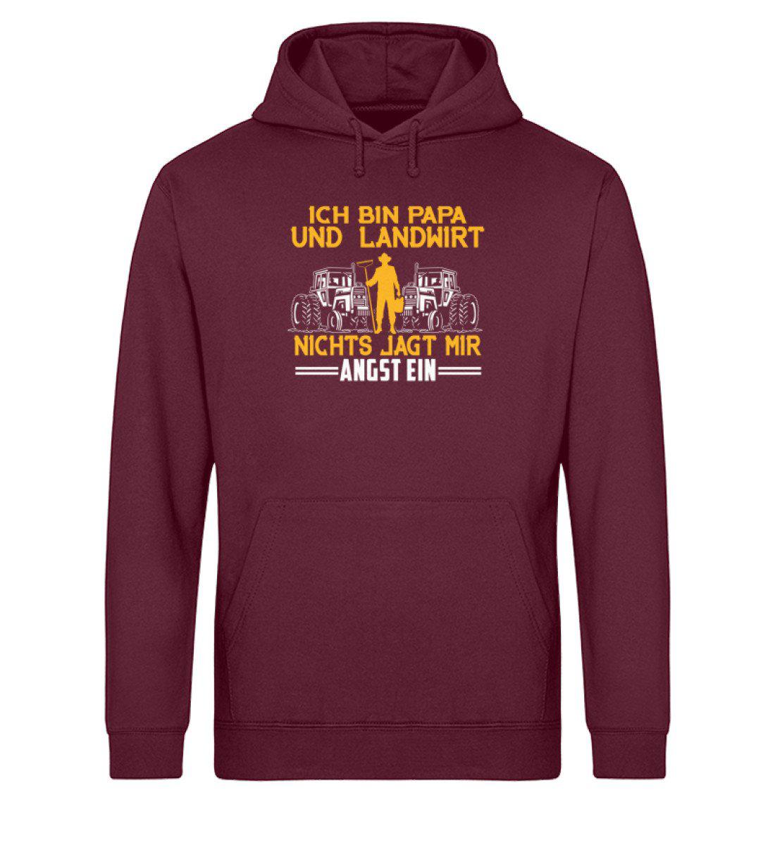 Papa und Landwirt · Unisex Organic Hoodie-Drummer Hoodie ST/ST-Burgundy-XS-Agrarstarz