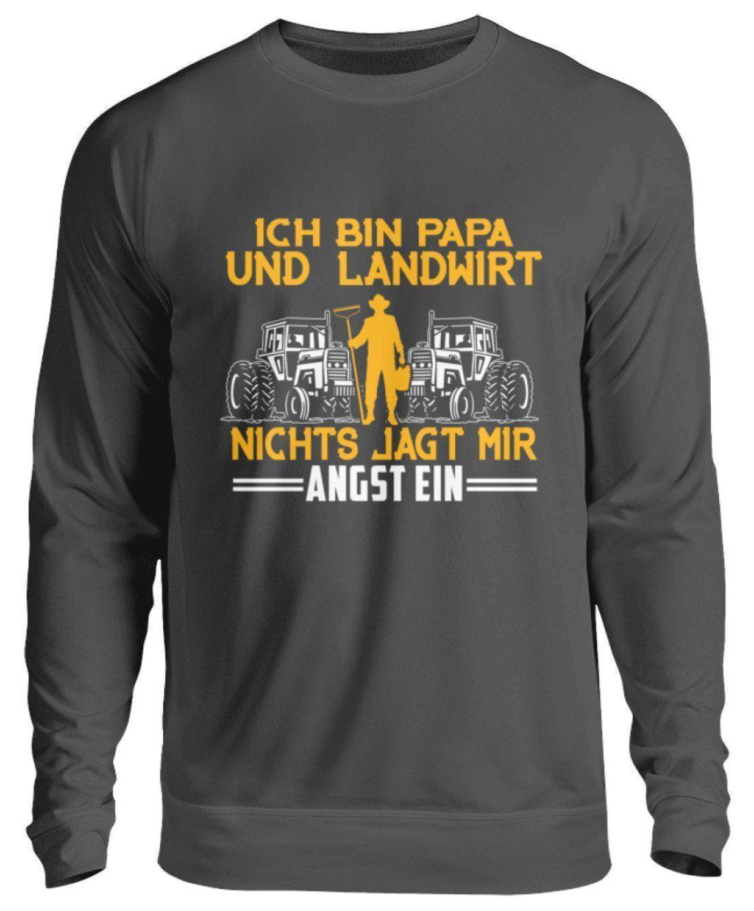 Papa und Landwirt · Unisex Sweatshirt Pullover-Unisex Sweatshirt-Storm Grey (Solid)-S-Agrarstarz