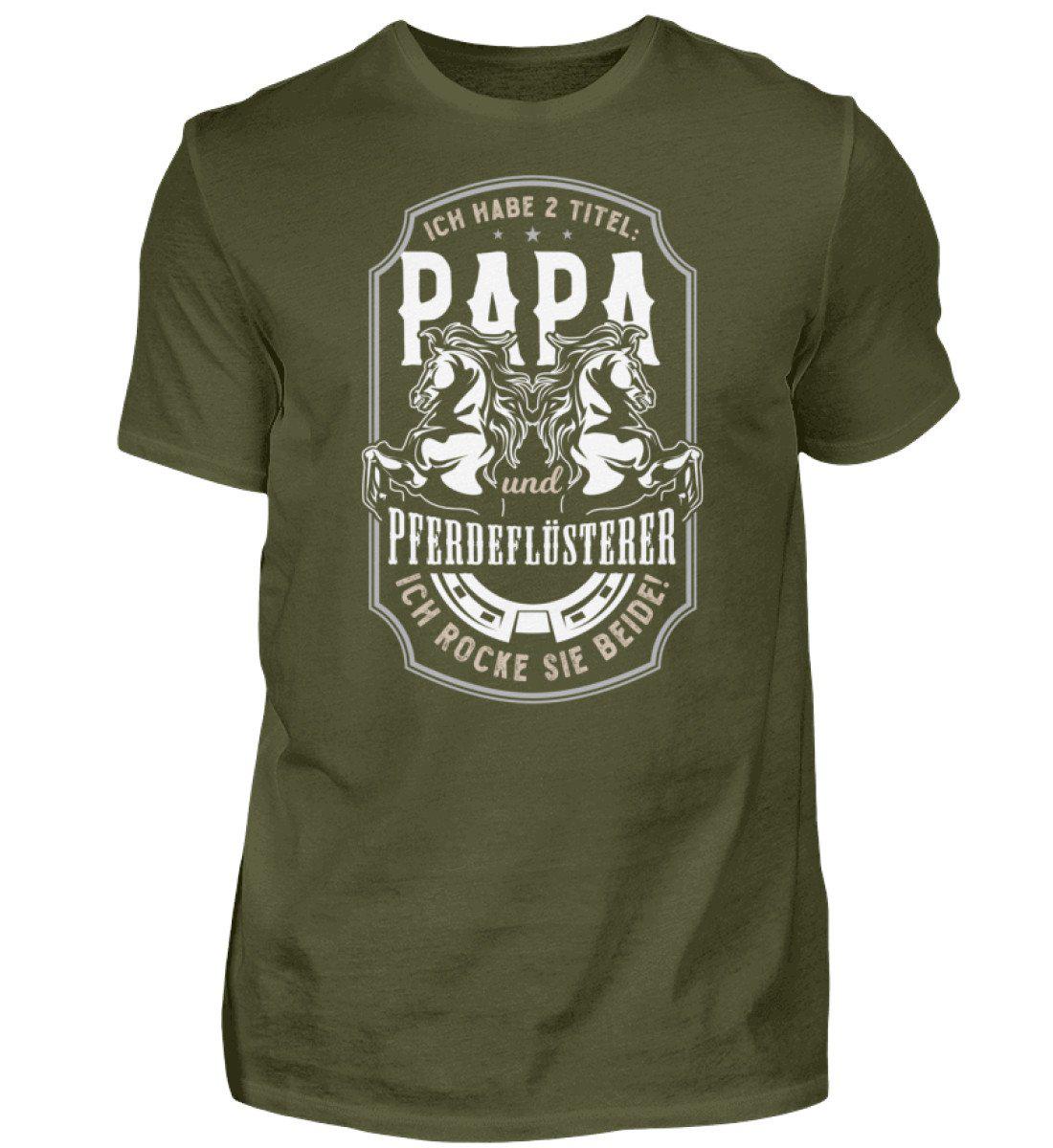 Papa und Pferdeflüsterer · Herren T-Shirt-Herren Basic T-Shirt-Urban Khaki-S-Agrarstarz