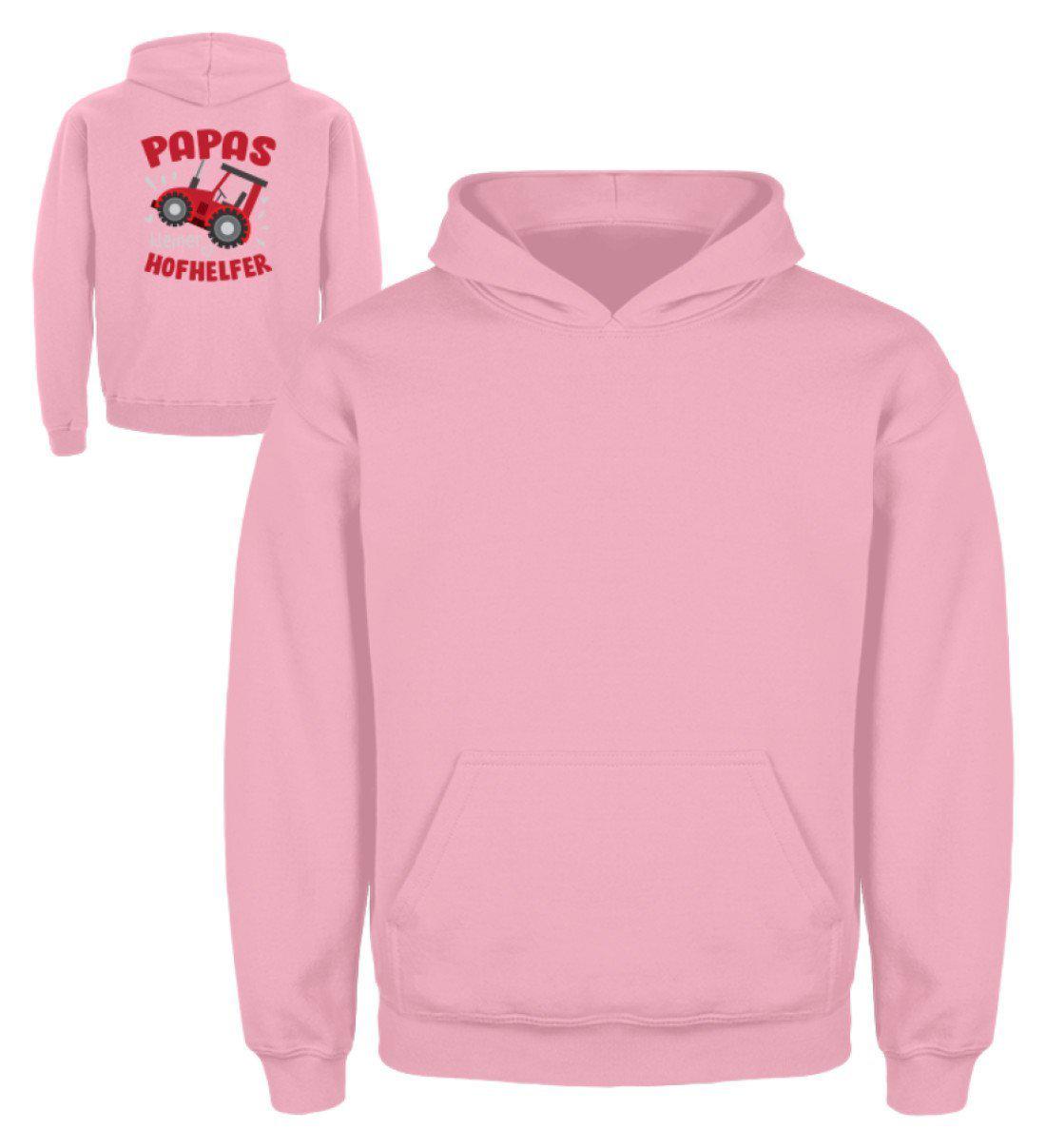 Papas Hofhelfer · Kinder Kapuzenpullover Hoodie-Kinder Hoodie-Baby Pink-3/4 (98/104)-Agrarstarz