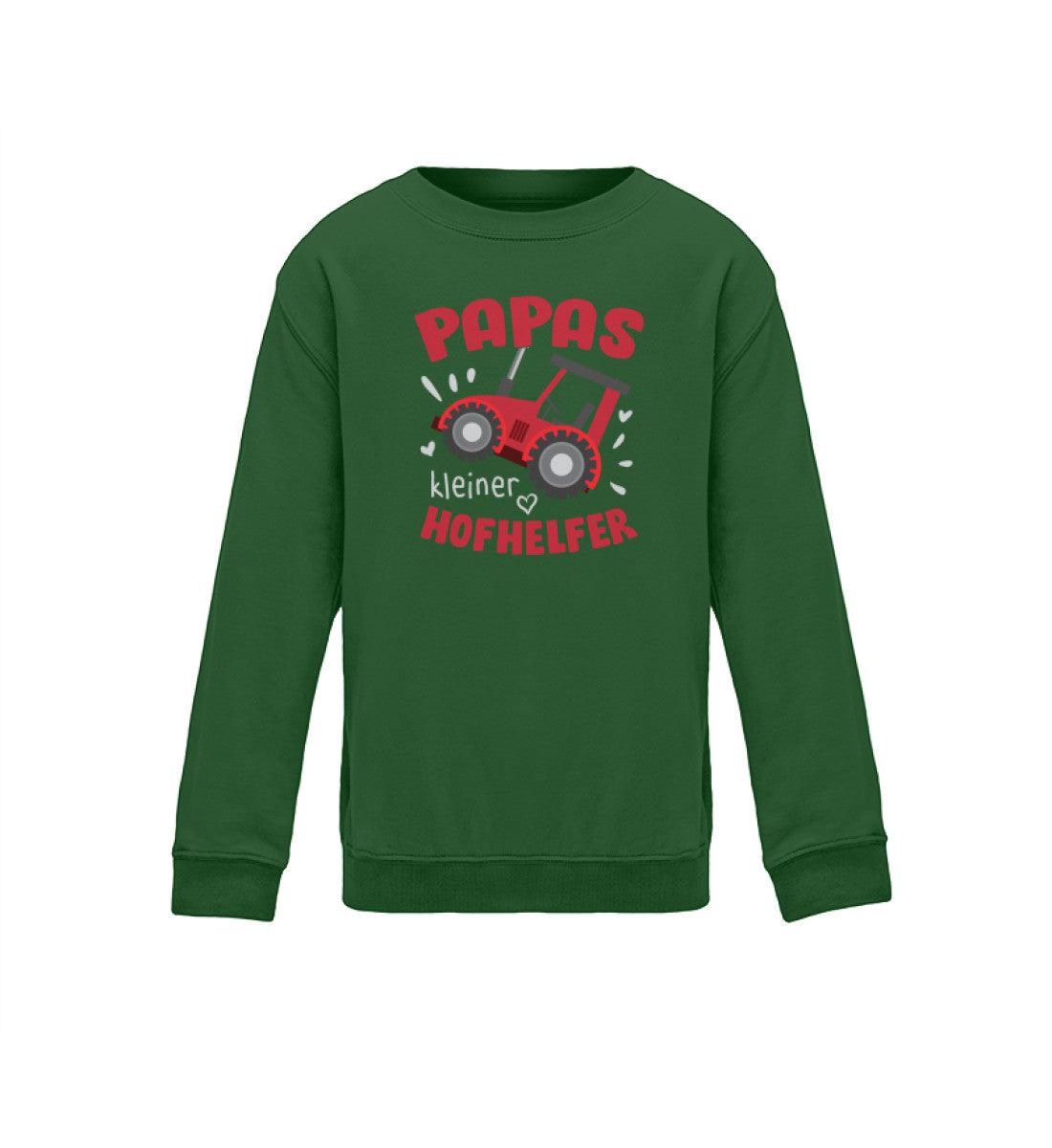 Papas kleiner Hofhelfer · Kinder Sweatshirt-Kinder Sweatshirt-Bottle Green-12/14 (152/164)-Agrarstarz