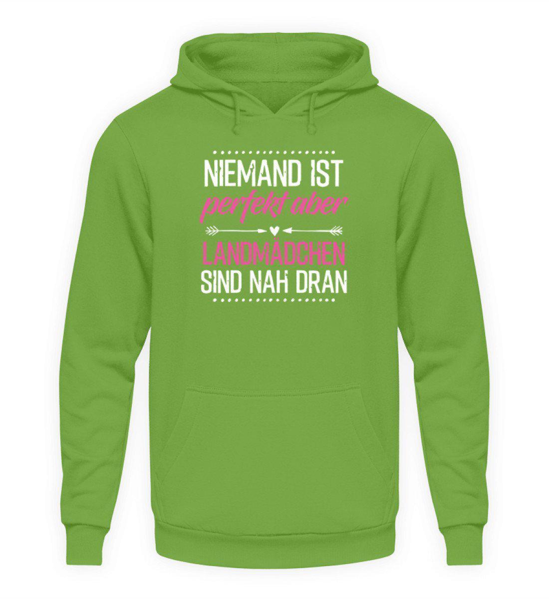 Perfekt Landmädchen · Unisex Kapuzenpullover Hoodie-Unisex Hoodie-LimeGreen-L-Agrarstarz